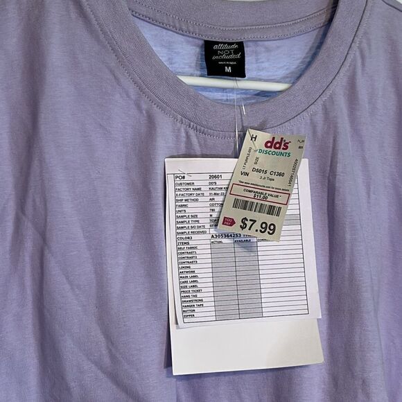 NWT Attitude not included Women’s Luke 1:37 verse Light Purple Faith Tshirt M - Picture 4 of 4